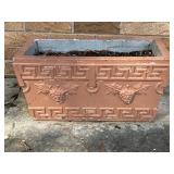 Pair of cement planters, heavy, bring help to