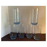 Set of six, MCM, Blue  beverage tumblers