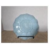 Vintage Fire King Blue delphite Egg Plate