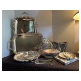 Silver plated, serving pieces