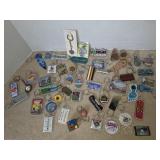 Large assortment of key rings from around the USA