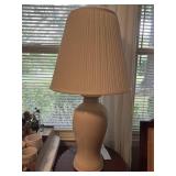 Elegant, cream ceramic lamp. 31ï¿½T