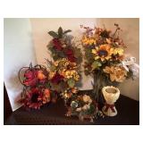 Fall floral, decor lot.