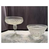 Kings Crown Compote and Wexford Footed  Dish