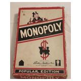 vintage 1954 Monopoly 'Popular Edition' board