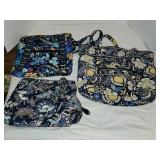 Two Blue Floral Vera Bradley Handbags and one