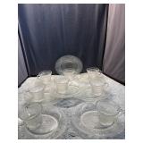 Vtg Indiana Glass Sandwich Snack Set of 8 Cups