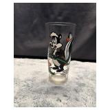 1976 Duffy Duck Pepe Le Pew Cartoon Glass