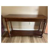 Rectangular wooden console table with medium