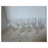 Vintage Diamond crystal glasses set of 8