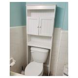 White over the toilet storage cabinet