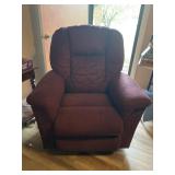 Lazy Boy Burgundy recliner . Must bring help to