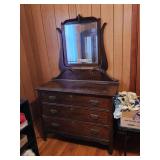 40x65' antique oak dresser with matching carved