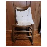 Vintage ladder back child's rocking chair