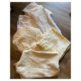 Lot of six tablecloths, cream, beige & white