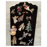 Christmas Pins Snowman to Trees Angels
