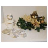 Christmas holiday centerpiece with angel trinket