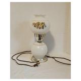 vintage milk glass hurricane table lamp