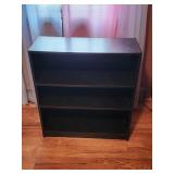 30x32' Black three shelf book case