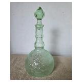 Vintage Tiara Chanttilly Green Decanter