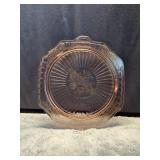 Pink Depression Plate Plate Open Rose Footed