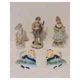 Vintage ceramic figurine decorations
