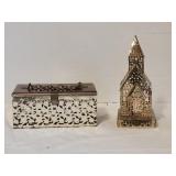 vintage brass filigree church votive tea light