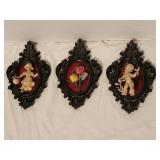 Vintage 3x8' Dutch boy and girl 1950s plaque