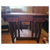 Vintage Wooden Table  35 Wide 32 Tall  18 1/2