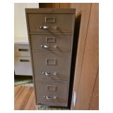 Vintage Art Metal File Cabinet 4 drawers 42 tall