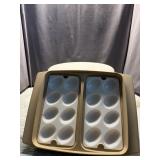 Vintage Tupperware Cake And Egg Carriers