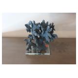 Real Coral Decor on Glass Base