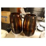 Guaxs Bottle Brown Glass Vase