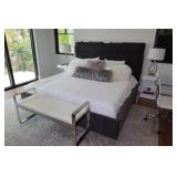 Martini Leather Chrome Bench