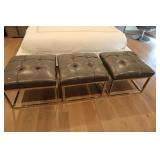 Sun Pan Leather Ottoman