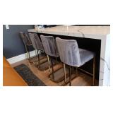 Suede Bar Stools (4)