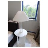 Single Luxia Wood Side Table | Glossy White