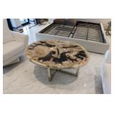 Petrified Wood Coffee Table | Black Retail $5,382