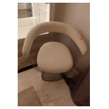 4 Minimal Wire Dining Chair | Silver Frame | White