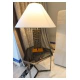 Pair Metal Medallion Table Lamps | Antique Brass