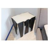 Pair of Barrera Metal Nightstands | Silver