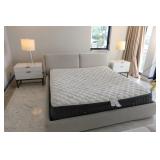 Pair Emmeryn Nightstands | White| Brushed Black Ch