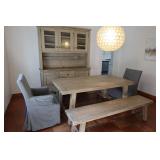 Pottery Barn Extendable Table Plus Benches