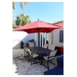 Outdoor Patio Table with Sling Chairs