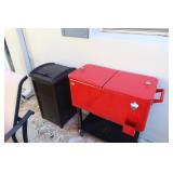 Cooler and Trash Can Combo