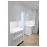 Butlers Pantry 3 Sect. + Sub Zero 2 Drawer Fridge