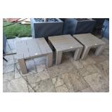 Set of 3 Restoration Hardware Side Tables