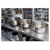 Heavy Duty Aluminum Brazier Pots (3)