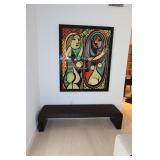 Brown Upholstered Bench