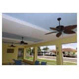 Set 3 Gulf Coast Tropical Leaf Fans